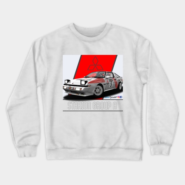 Mitsubishi Starion Group A Crewneck Sweatshirt by PjesusArt